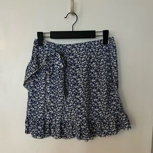 SHEIN Navy Floral Mini Skirt
